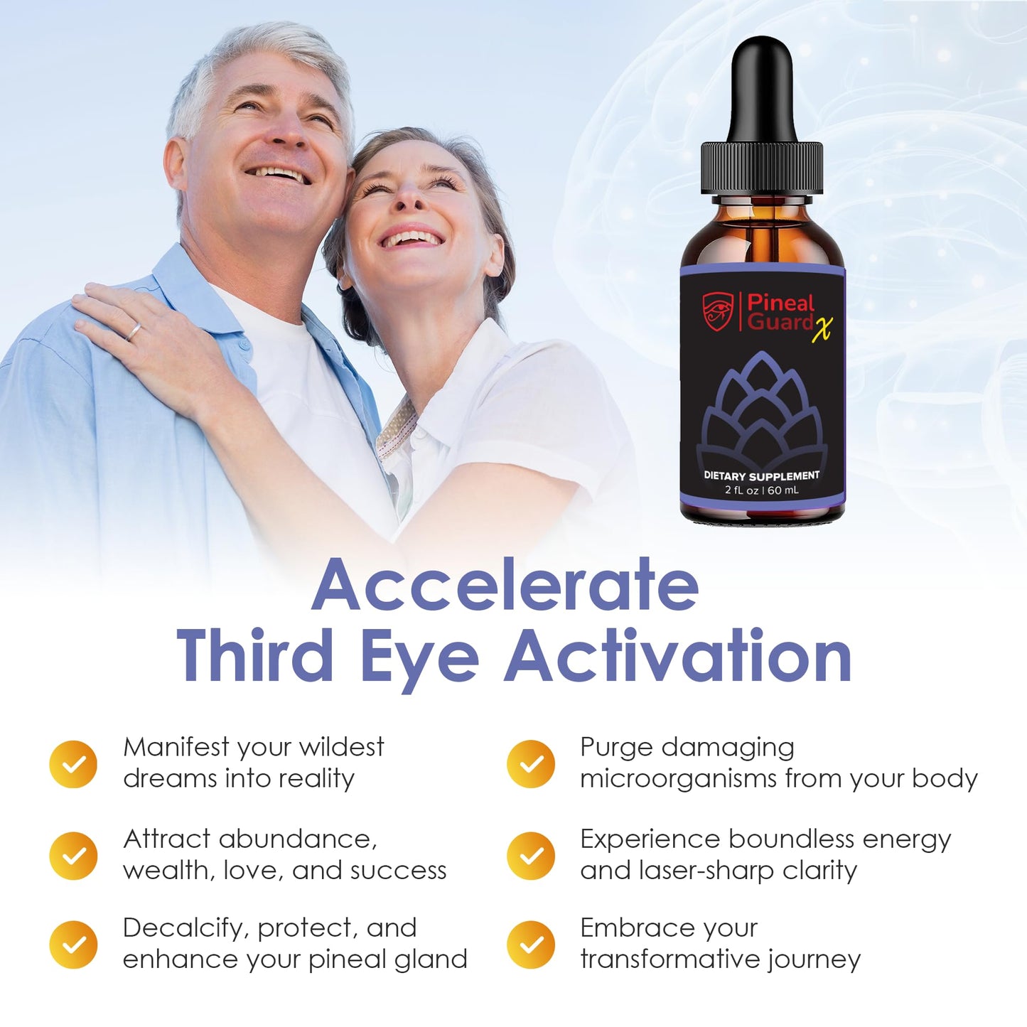 Pineal Guard X, Pineal Gland Supplement - Brain Support, Focus, and Memory | Liquid Dropper for the Brain, Activate, and Protect Your Pineal Gland, Third Eye Awakening