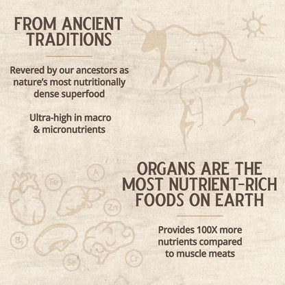 Bovine Organ Complex 3000mg per Serving (30 Servings) | Pancreas, Liver, Spleen, Kidney, Heart (600 Mg per Organ per Capsule) Grass Fed