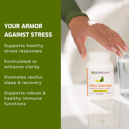 BIOptimizers Stress Guardian – Stress Relief Capsule – Rest Support Management - 90 Capsules