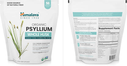Himalaya Organic Psyllium Whole Husk Fiber Supplement,Unflavored,12 oz