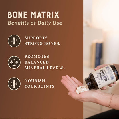 HEART & SOIL Grass Fed Bone Matrix, 180 Capsules | Supports bone and joint health, strength, and flexibility.
