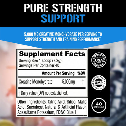 Evlution Nutrition Creatine 5000 - Supports Faster Recovery Lean Muscle Growth & Performance - Pre & Post Workout Powder - 5000mg Pure Creatine Monohydrate Per Serving - 60 Servings - Unflavored