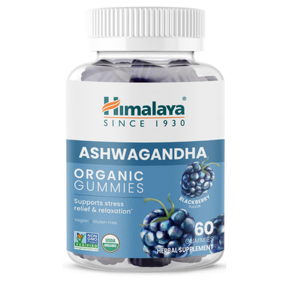 Himalaya USDA Organic Ashwagandha Root, 670 mg, 60 Day Supply, 60 Caplets