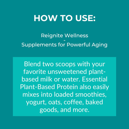 Reignite Wellness by JJ Virgin | Vanilla Plant-Based All-in-One Shake | New & Improved Formula Plant Protein Powder, Vitamins, Minerals, Greens & Aminos | 20g of Plant Protein | 30 Servings