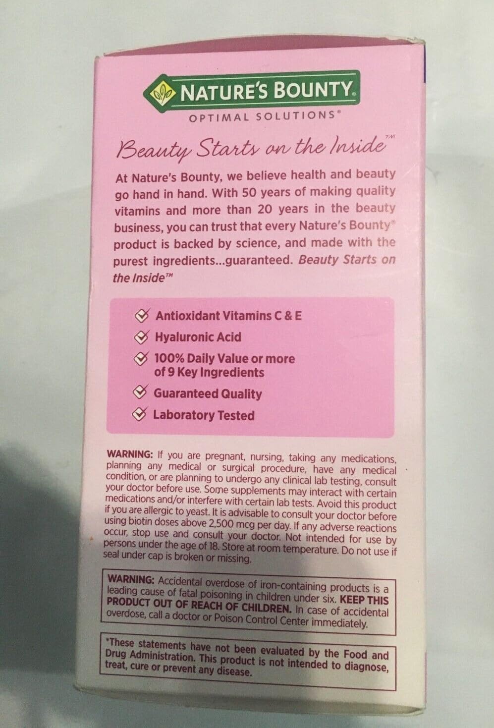 Nature's Bounty Hair Skin and Nails 5000 mcg of Biotin - 250 Coated Tablets Extra Strength