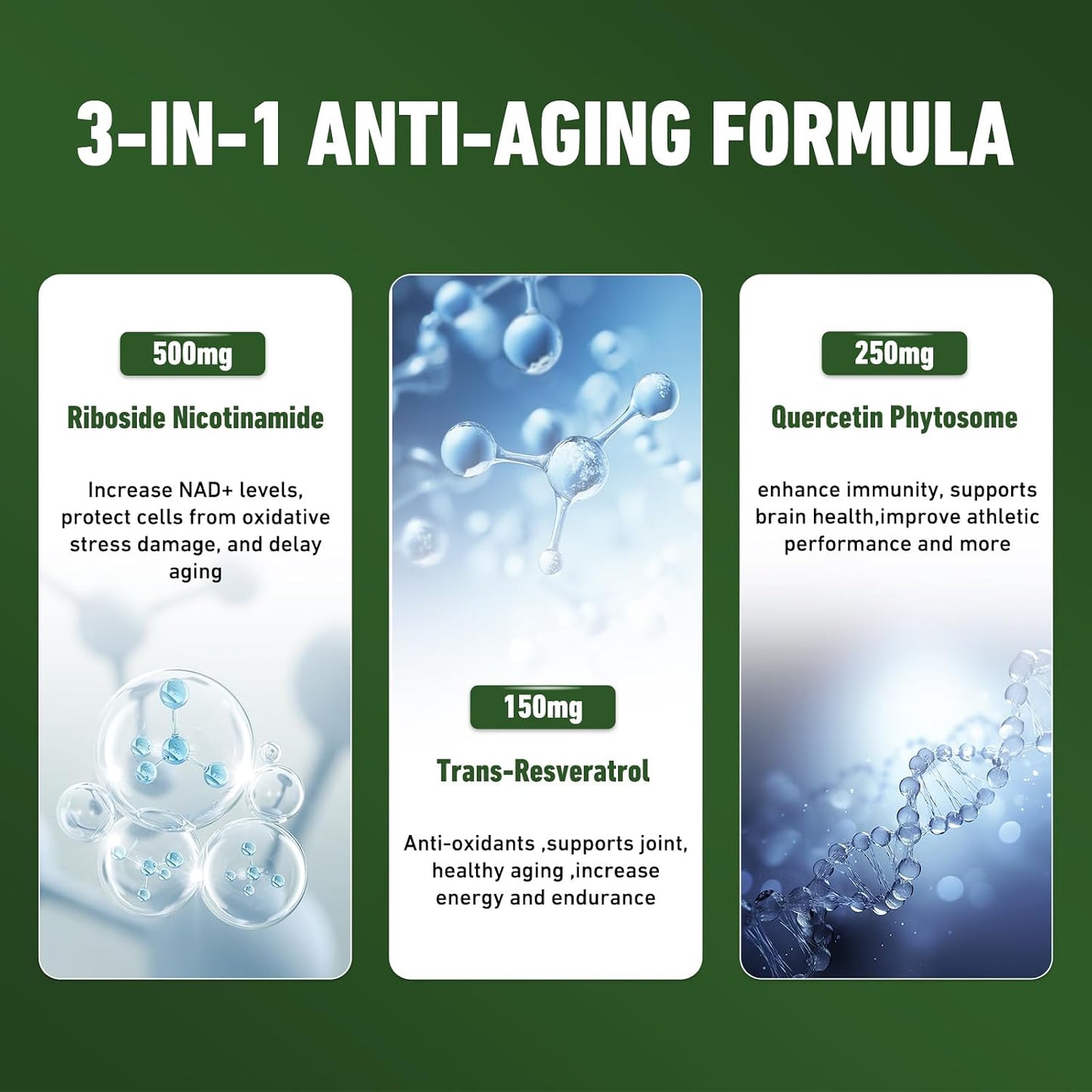 Airboy NAD+ Supplement with Nicotinamide Riboside Resveratrol & Quercetin 900 mg, NMNH Alternative for Men and Women Support Anti-Aging, Energy, Focus - 80 x 2 Pack Capsules
