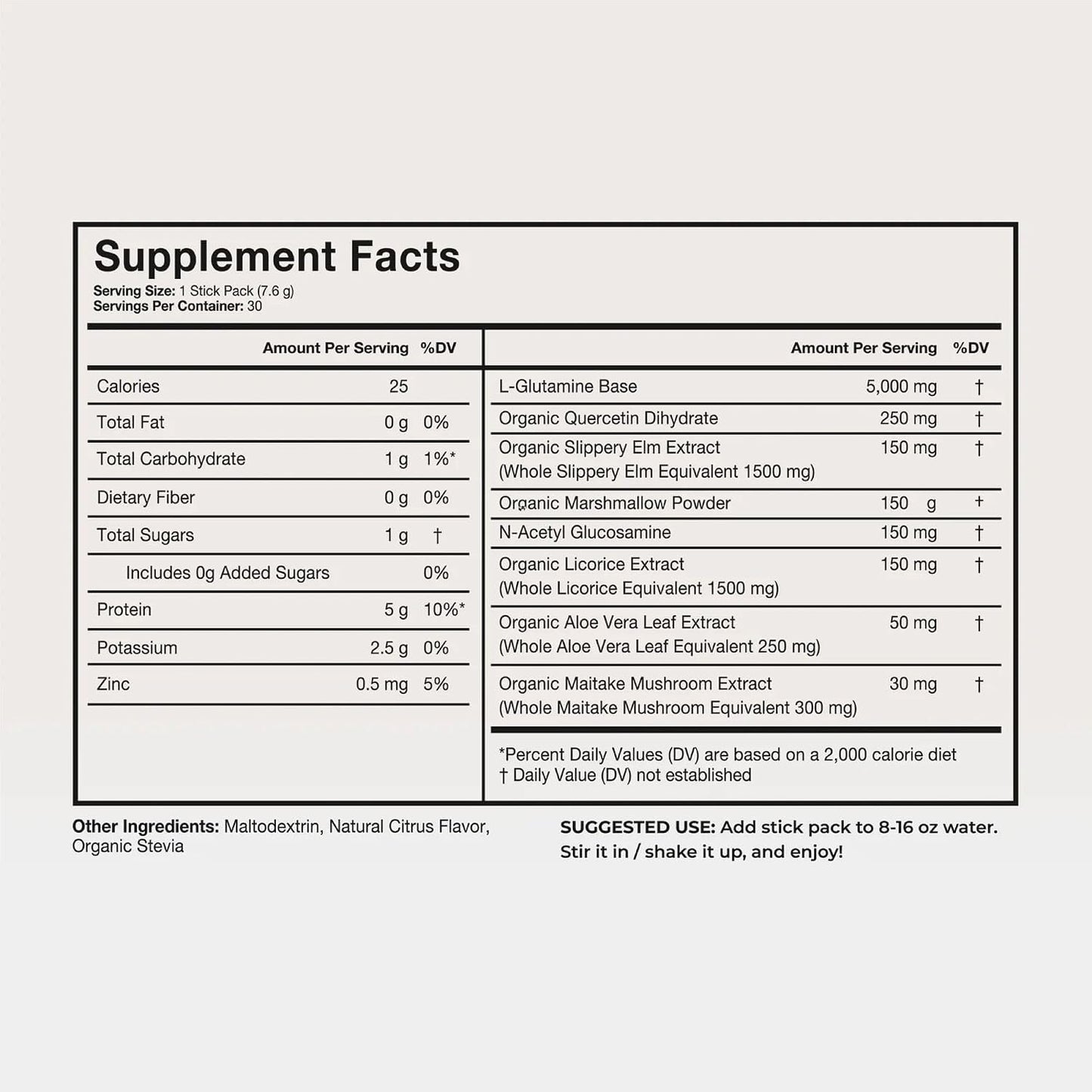 Terra Health Essentials Solusticks Gut - Leaky Gut Supplement - Complete Stomach Lining Repair, Digestive Support & Muscle Recovery - Slippery Elm, Licorice, L Glutamine Powder - Orange, 30 Sticks
