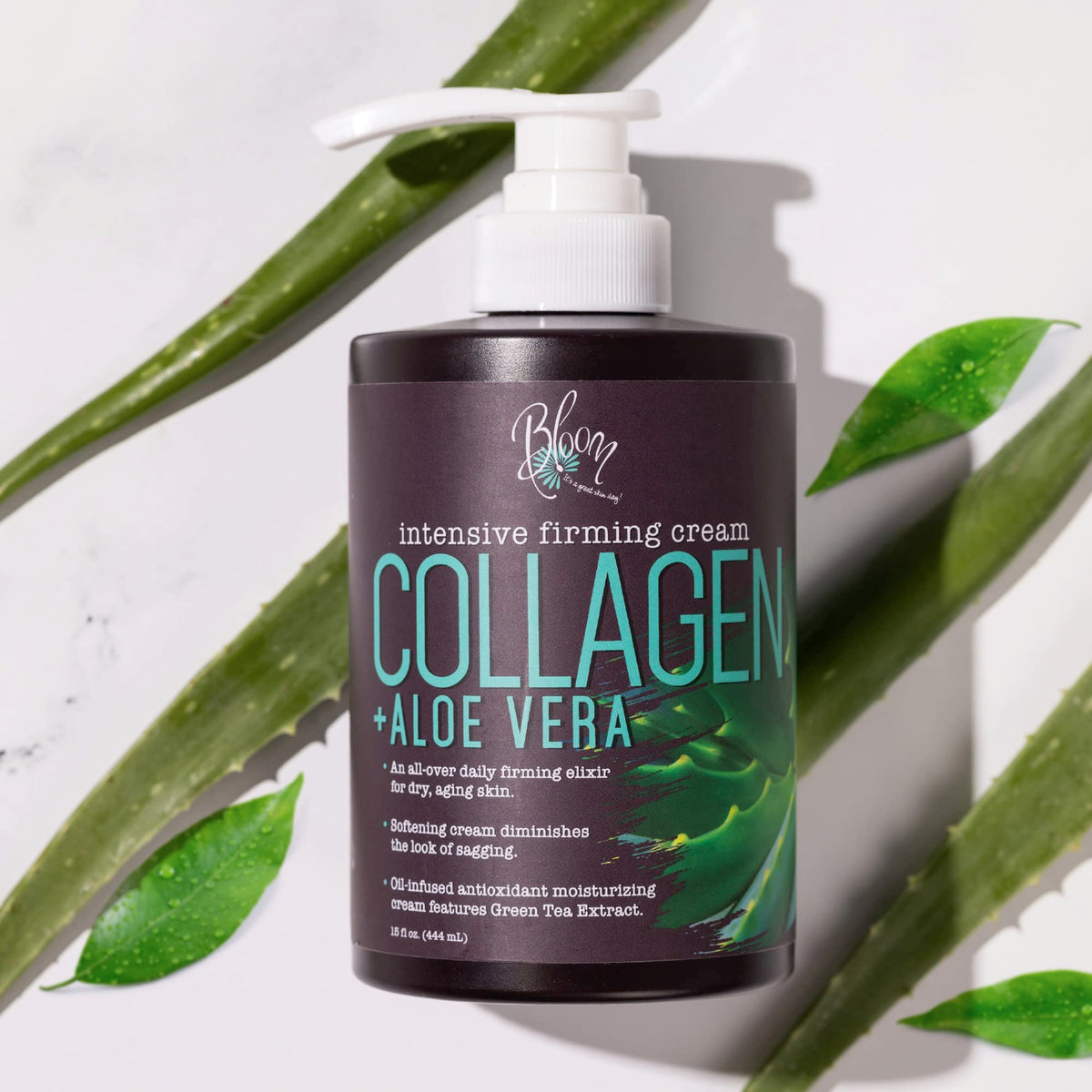 BLOOM Collagen Lotion Skin Care Firming Body Cream, Intensive Anti Aging Moisturizer
