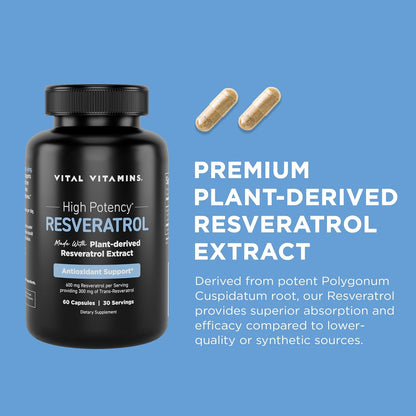 Vital Vitamins Multi Collagen Complex Plus Capsules + Resveratrol Capsules