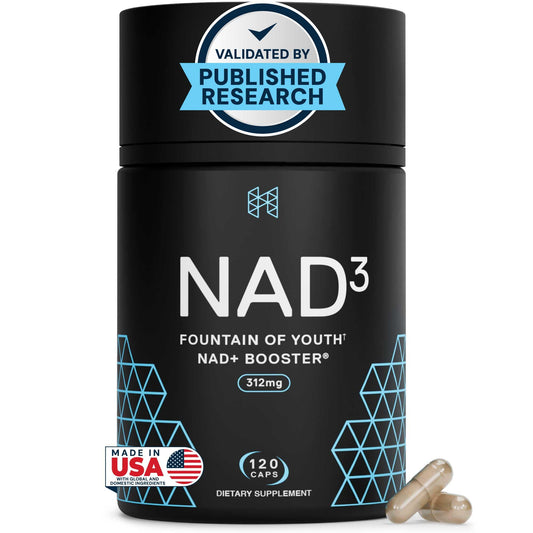 HPN NAD3 Clinical NAD+ Booster, Cellular Health & Natural Energy - NAD Supplement for Healthy Aging, Metabolic Support, NRF2 & Longevity, Nicotinamide Riboside & NMN Alternative, 120ct, 60-Day Supply