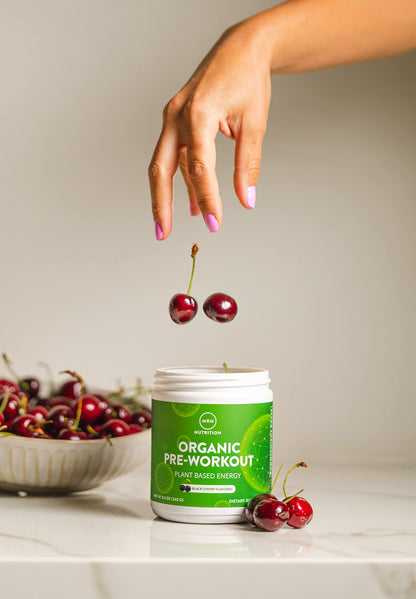 MRM Nutrition Organic Pre-Workout Powder | Black Cherry Flavored | Superfoods