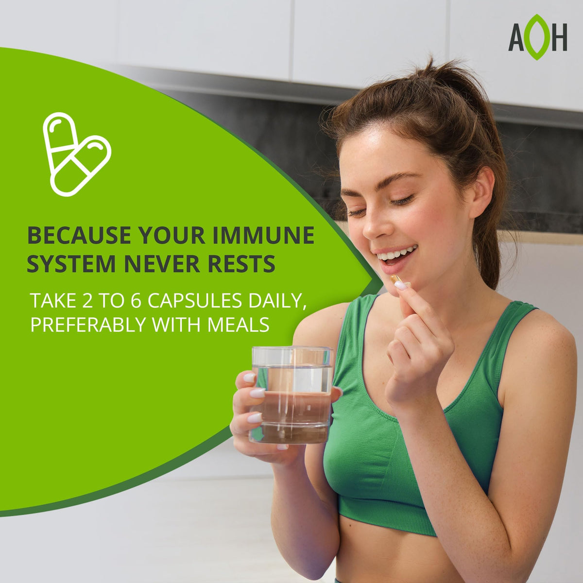 ADAPTOHEAL Immunheal Immune System Support Reishi, Ginseng (180 Caps)