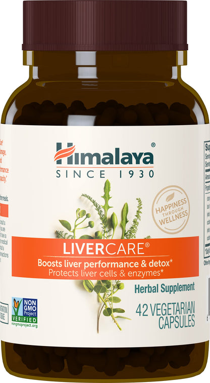 Himalaya LiverCare For Liver Support, 375 mg, 180 Capsules, 90 Day Supply