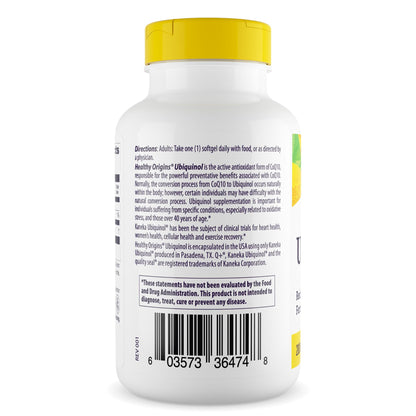 Healthy Origins Ubiquinol (Active Form of CoQ10), 200 mg - Activated Form of CoQ10