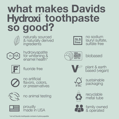 Davids Nano Hydroxyapatite Toothpaste Sensitive + Whitening Peppermint 4oz