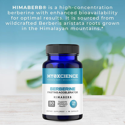 MYOXCIENCE Berberine Fasting Accelerator | Himaberb Berberine HCL with ALA (Alpha Lipoic Acid) and Biotin (90 Capsules)
