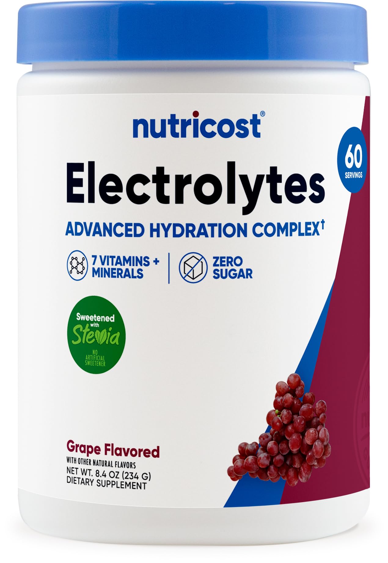 Nutricost Electrolyte Complex Powder (120 Servings, Fruit Punch) | Hydration Supplement Drink Mix with Vitamins and Minerals