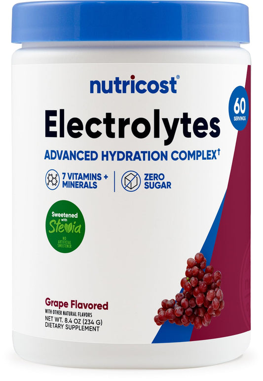 Nutricost Electrolyte Complex Powder (120 Servings, Fruit Punch) | Hydration Supplement Drink Mix with Vitamins and Minerals