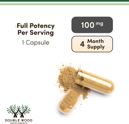 LJ100 Tongkat Ali for Men (120 Capsules) - Only Clinically Proven and Patented Men's Heath Supplement Tongkat Ali Formula (LJ100 Std to 40% Glycosaponins, 22% Eurypeptides) by Double Wood