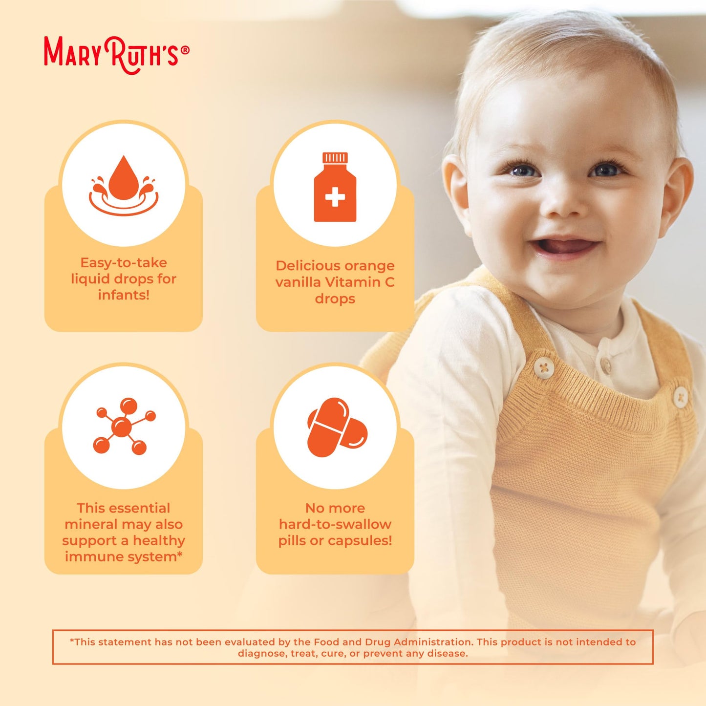 MARYRUTH'S Organic Toddler Vitamin C Drops for Immunity | Ages 1-3 Years | 15 mg Per Serving | Vitamin C for Immune Support & Overall Health | Vegan | Sugar Free | Gluten Free | Non-GMO | 30 Servings