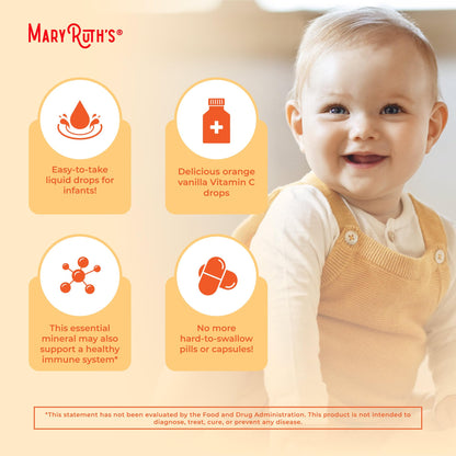 MARYRUTH'S Organic Toddler Vitamin C Drops for Immunity | Ages 1-3 Years | 15 mg Per Serving | Vitamin C for Immune Support & Overall Health | Vegan | Sugar Free | Gluten Free | Non-GMO | 30 Servings