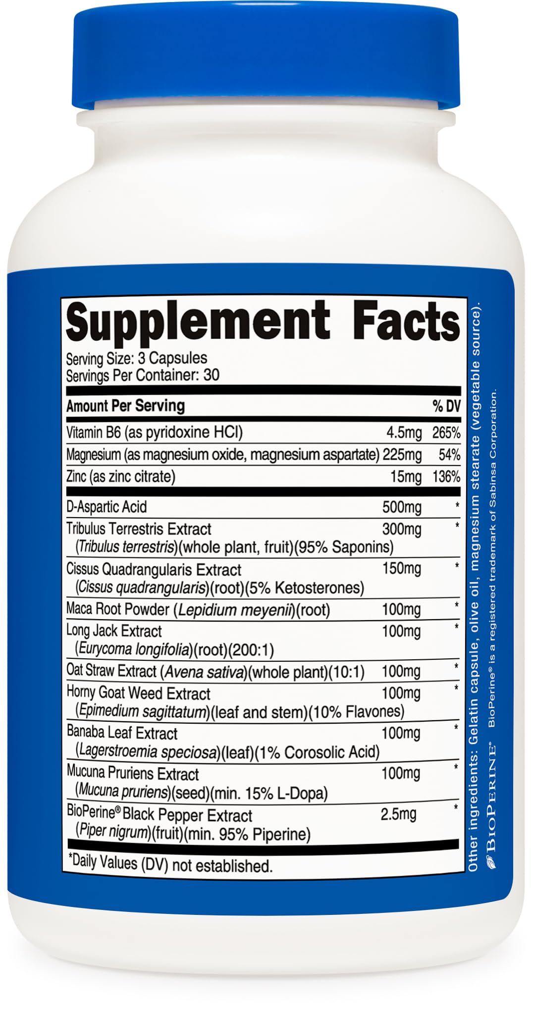 Nutricost Testosterone Support Complex (90 Capsules) -1800mg Per Serving