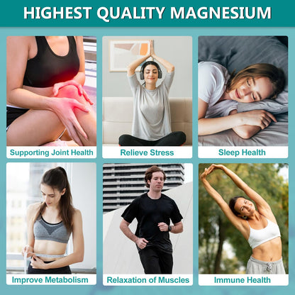 CANLIST Magnesium Glycinate Supplements 450mg for Bone & Muscle Health, Supports Deep Sleep, Muscle Relaxation & Stress Relief, High Absorption, Vegan, Non-GMO, 90 Capsules