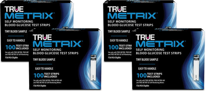 TRUE METRIX Self Monitoring Blood Glucose Test Strips, 100 Count | Blood Glucose Test Strips Compatible with TRUE METRIX Family of Self Monitoring Blood Glucose Meters, Value Pack
