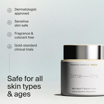 Timeline Mitopure™ Barrier Cream Nourishing Moisturizer With Peptides to Restore Dry Skin & Strengthen Barrier - 1.7 Fl Oz
