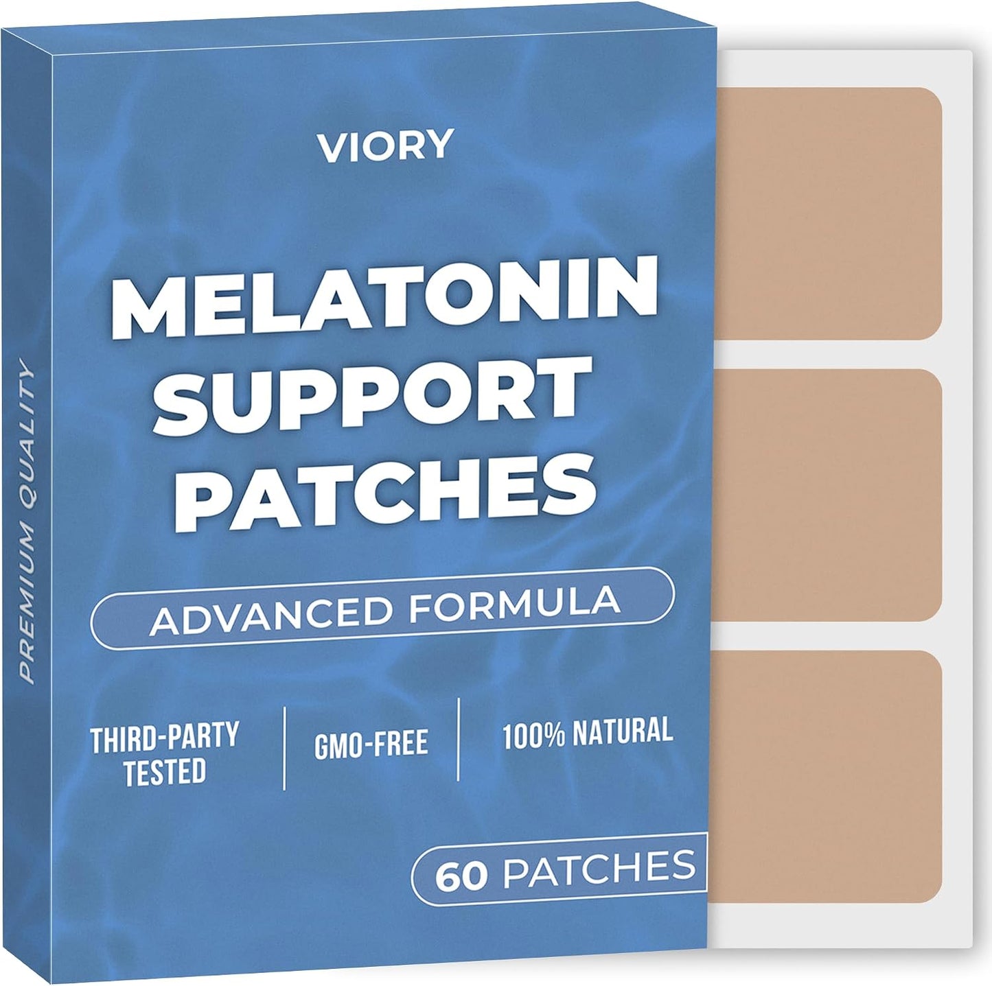 VIORY Melatonin Sleep Patches for Adults Extra Strength | Easy-to-Apply | Sleep Patch With Valerian, Relax & Wake Up Refreshed, Long-Lasting Night Comfort For Men & Women, 60 Patches