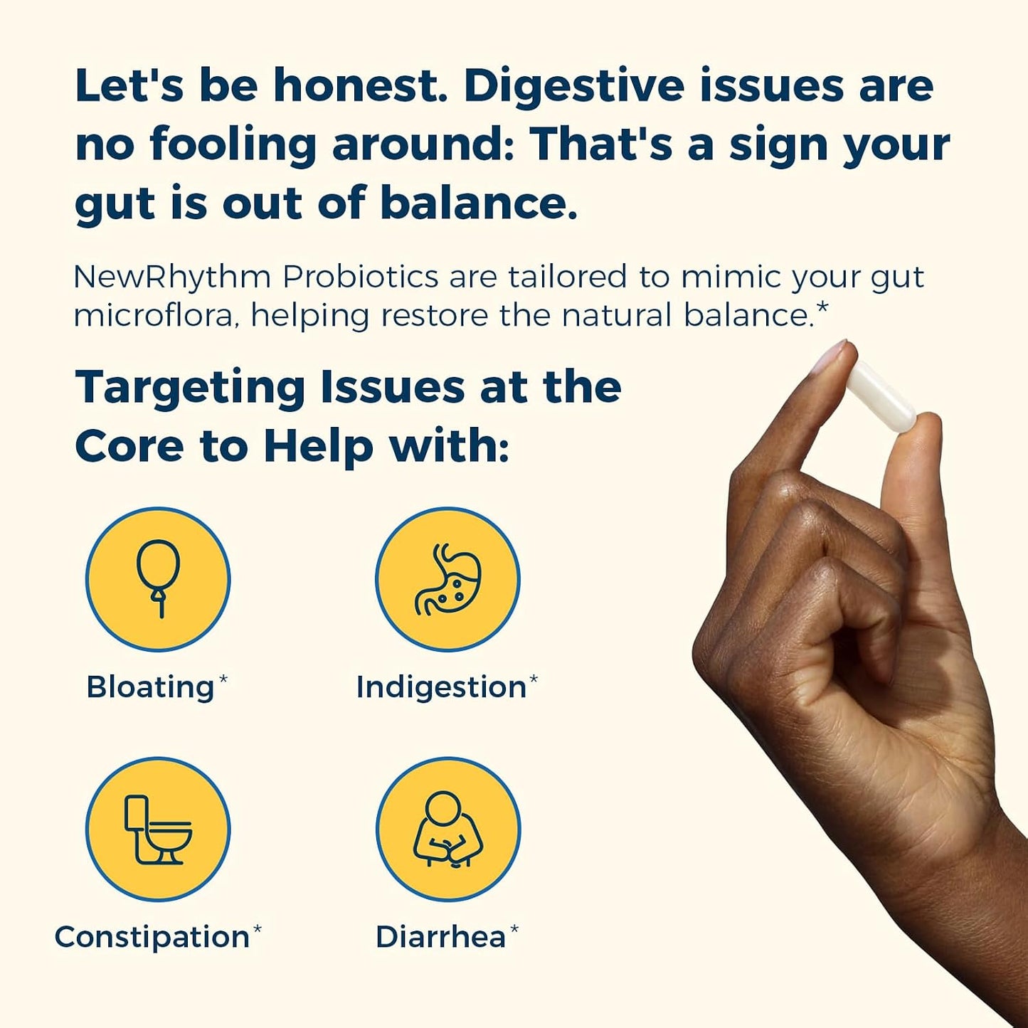 NewRhythm Probiotic Bundle: Complete Digestive Health + Menopause Relief with Black Cohosh, Prebiotics, 20 Strains, Targeted Release Technology, Non-GMO, 90 Total Capsules