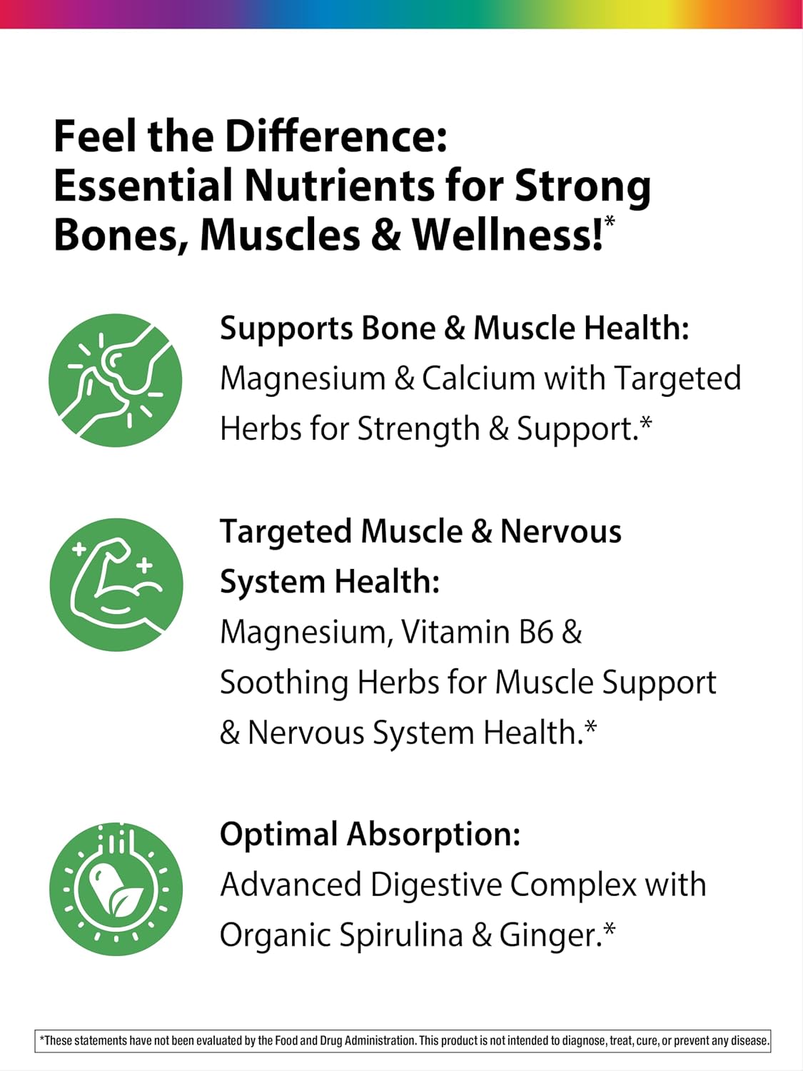 Rainbow Light Magnesium Calcium + Supplement | 180 Tablets | Real Food Nutrients & Digestive Complex | Supports Healthy Magnesium Levels, Bones & Muscles