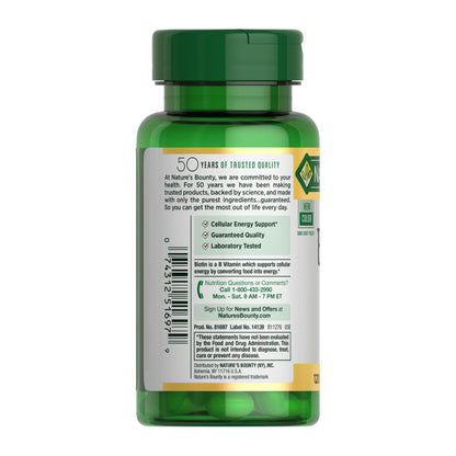 Nature's Bounty Biotin 10,000 mcg, 250 Rapid Release Softgels