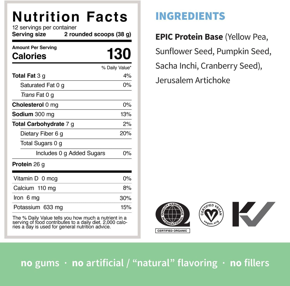 Sprout Living, Epic Protein Original + Vanilla Lucuma, 1 lb