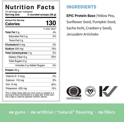 Sprout Living, Epic Protein Original + Vanilla Lucuma, 1 lb