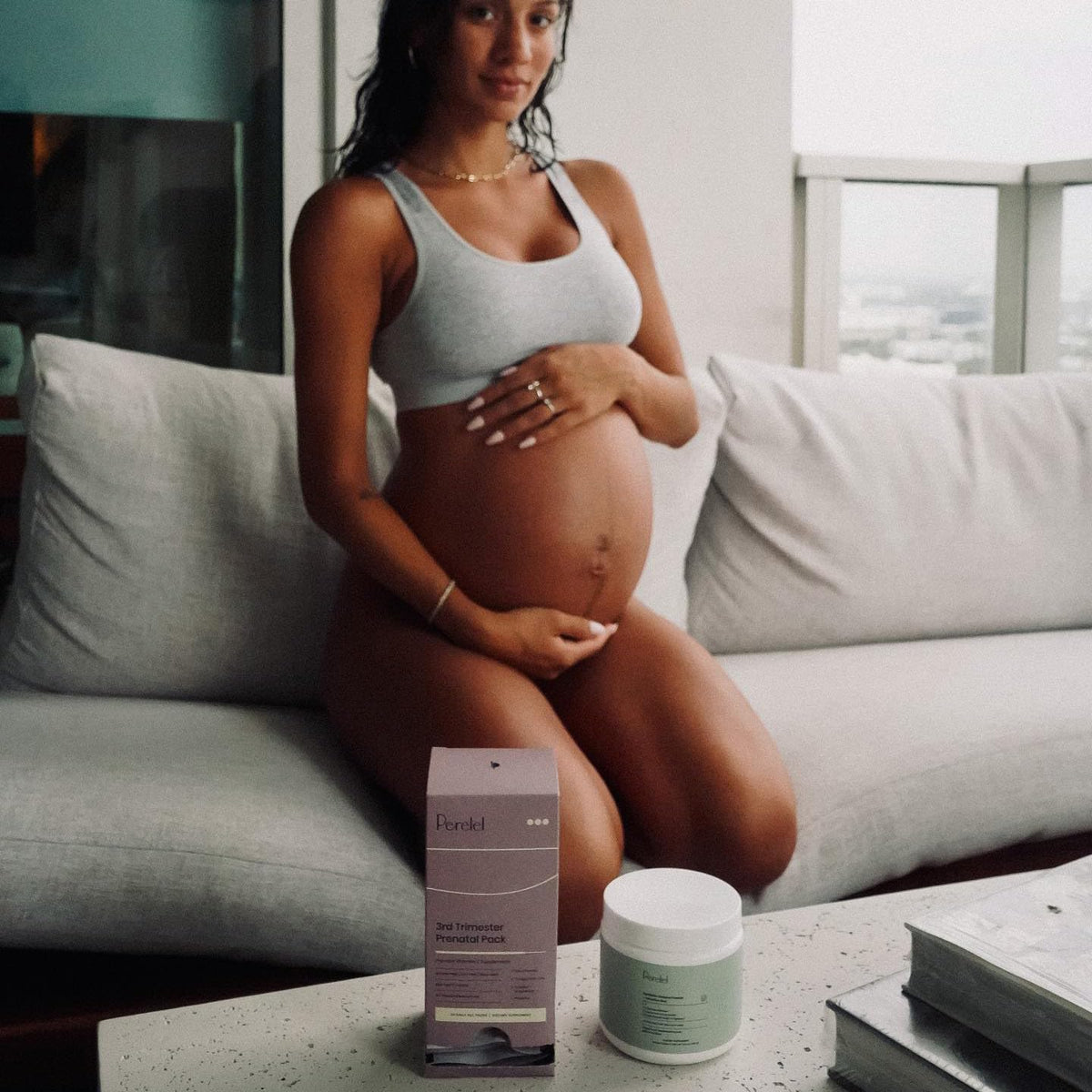 Perelel 1st Trimester Prenatal Vitamins for Women, Folate, Omega 3, Iron
