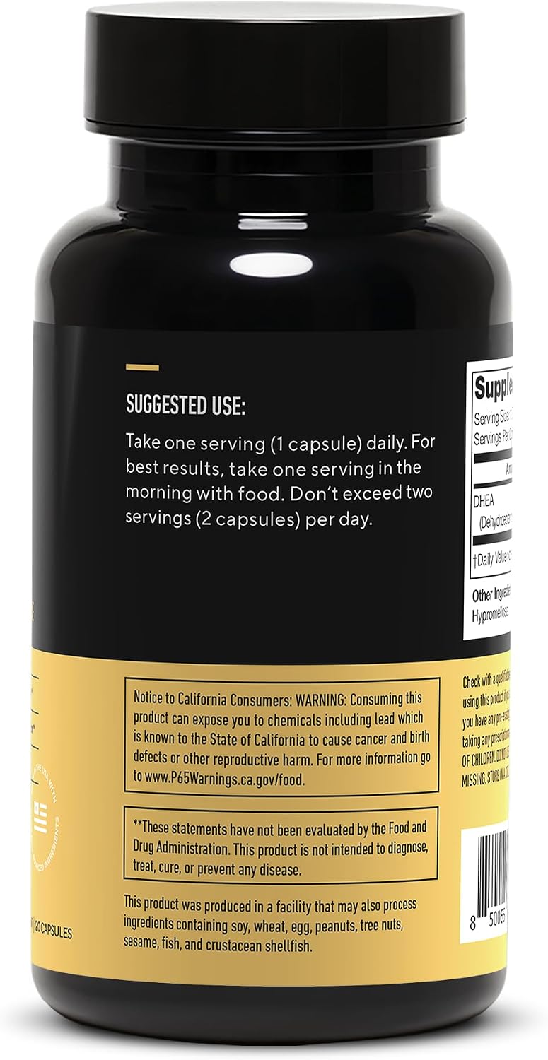 LEGION DHEA 50mg Supplement for Men & Women – Supports Hormone Balance & Wellness, Helps Maintain Energy, Immune System & Bone Strength, Naturally Sweetened, Non-GMO, Gluten-Free (120 Servings)