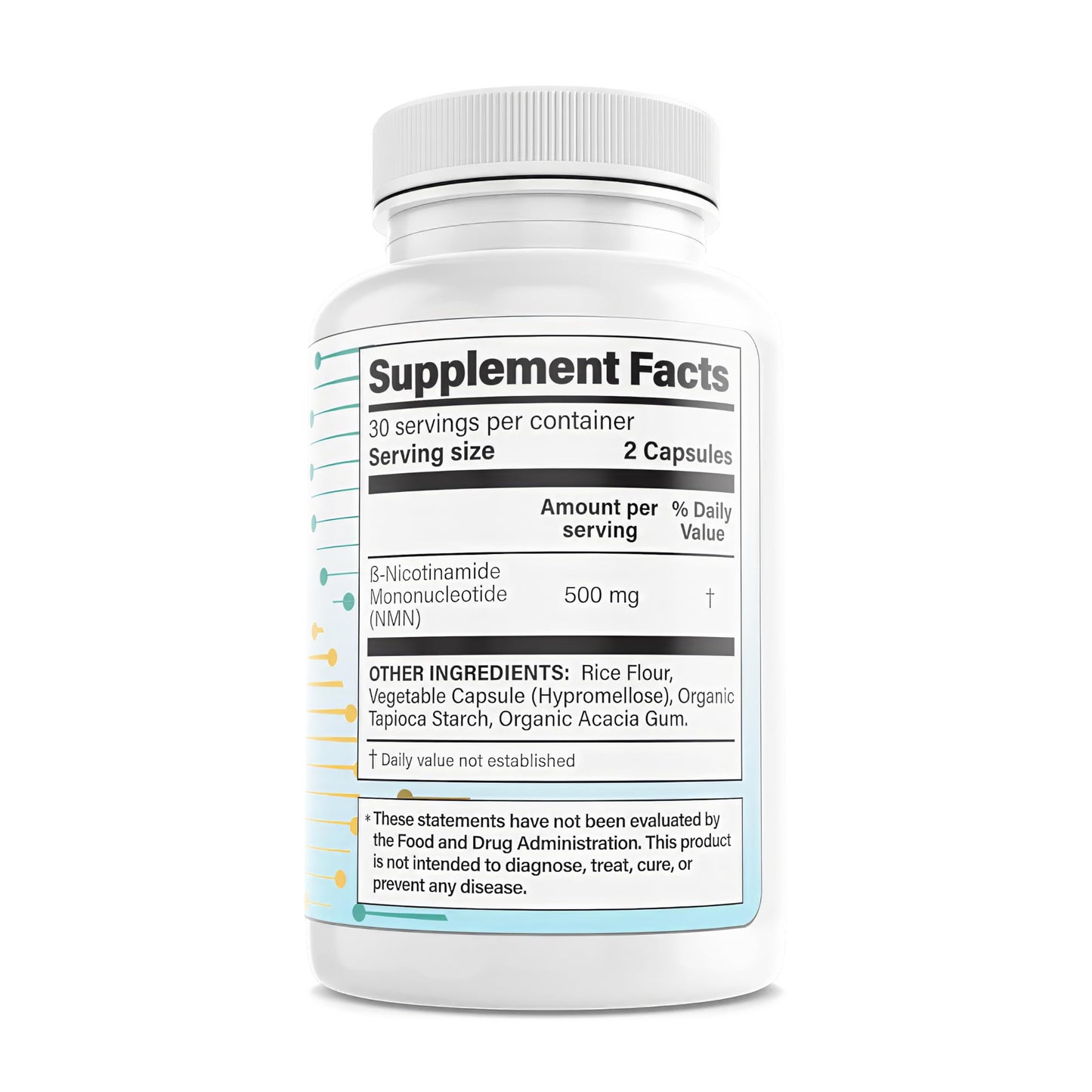 NMN 1000mg – 99%+ Pure, Stabilized & Third-Party Tested Nicotinamide Mononucleotide – NAD+ Booster for Energy & Healthy Aging – No Magnesium Stearate, Vegan, GMP Made in USA – 120 Capsules