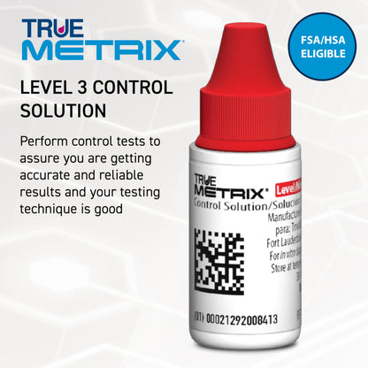 TRUE METRIX Control Solution Bundle, Level 1, 2, 3 Solutions | Solutions and TRUEplus Log Book, for Use with TRUE METRIX Blood Glucose Test Strips, Use to Confirm System Works Correctly