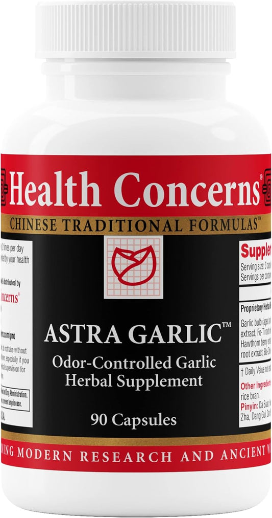 Health Concerns Astra Garlic – Heart Health & Circulation Support – Garlic, Reishi, Astragalus & Fo-Ti Supplement – Blood Flow & Immune Formula – Chinese Herbal Blend – 90 Capsules
