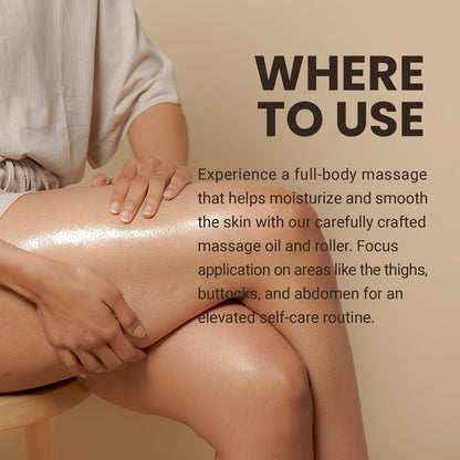 Anti Cellulite Massage Oil for Massage Therapy with Collagen (8 Fl Oz)