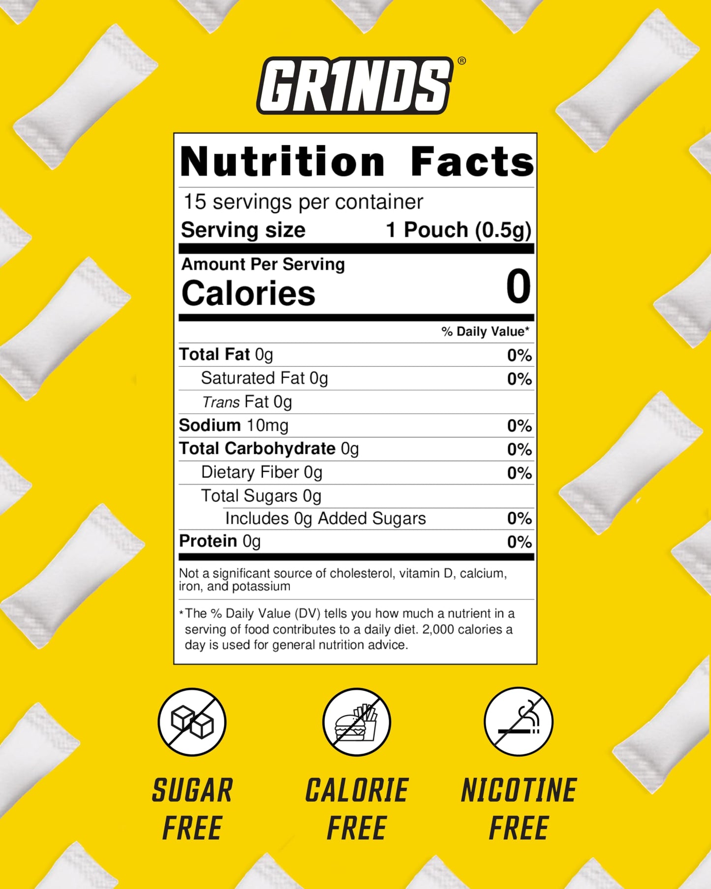 GRINDS Focus Pouches | Naturally Flavored with Nootropic Ingredients | Contains Alpha GPC and L-Theanine | Sugar-Free | 3 Pack | 18 Pouches Per Can | Blue Raspberry