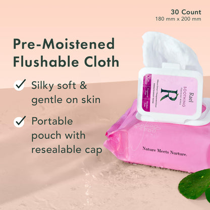 Rael Feminine Wipes, Soothing Wipes for Women - pH Balance, Clean Ingredients, All Skin Types