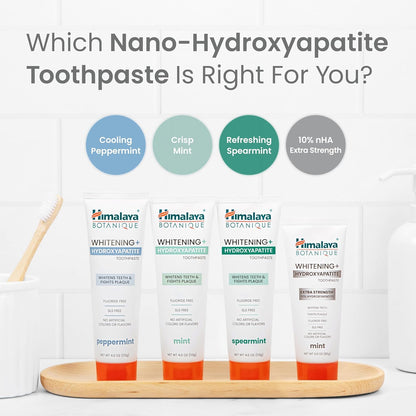 Himalaya Botanique Whitening+ Nano Hydroxyapatite Toothpaste, Mint, 4 oz
