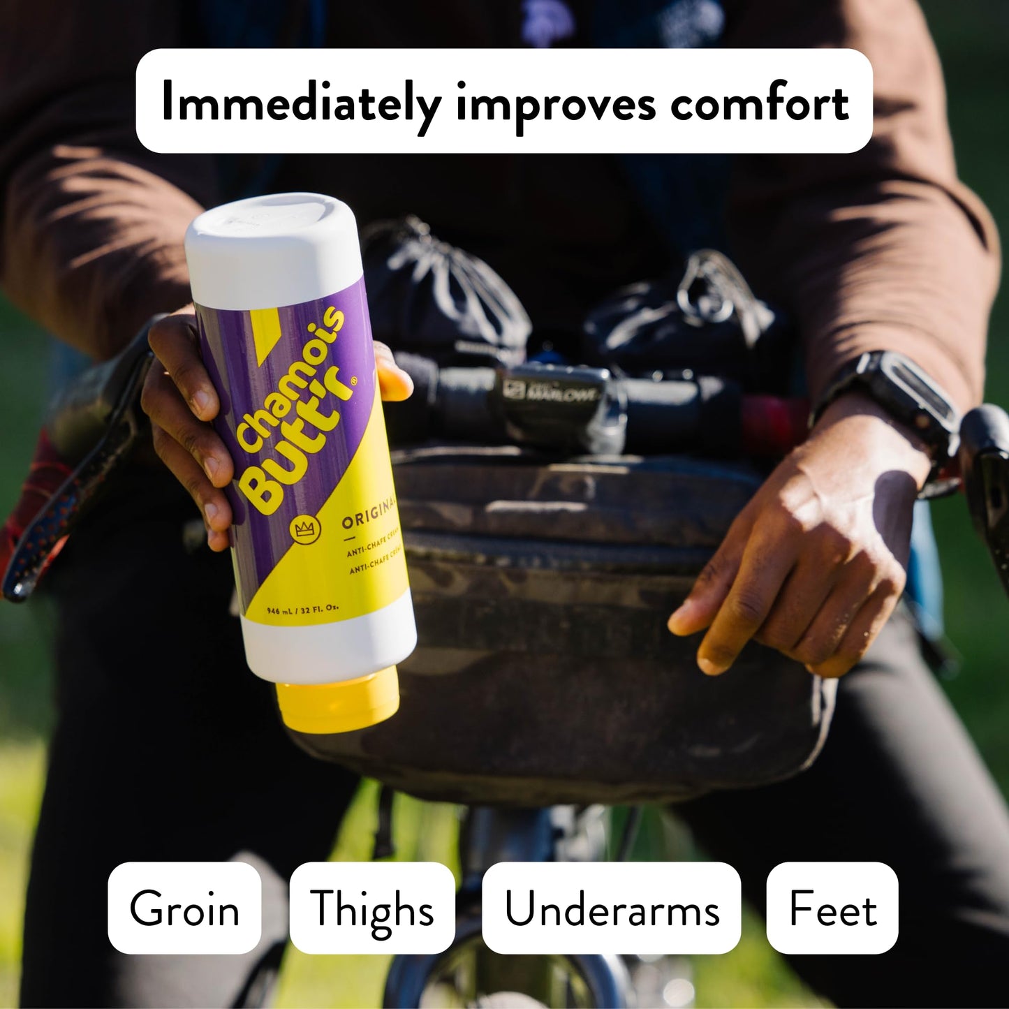Chamois Butt'r Original Anti-Chafe Cream, 8 oz tube | For Cycling, Running & Active Lifestyles - Helps Prevent & Soothe Chafing, Non-Greasy, Easy Rinse, Skin-Friendly Formula