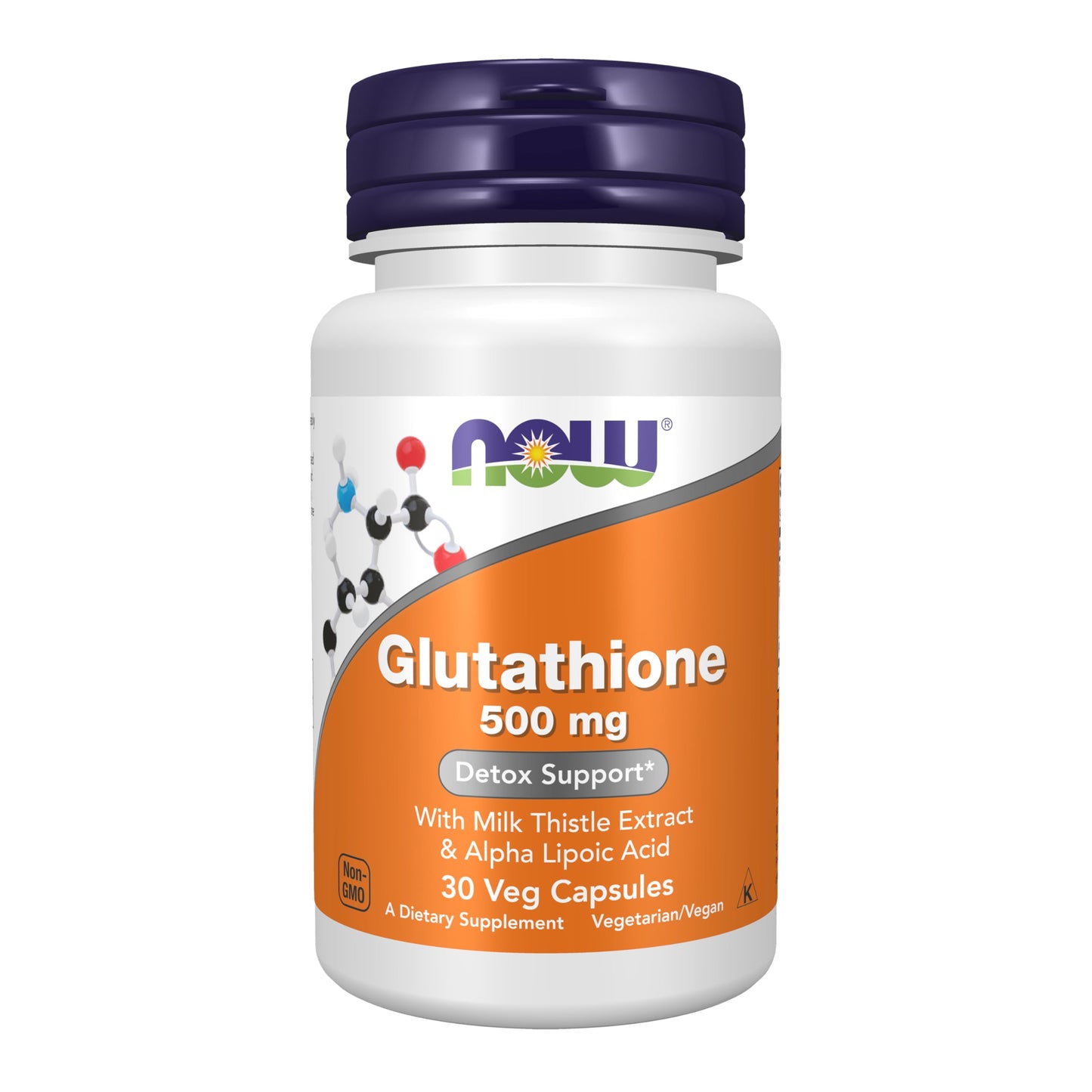NOW Foods Supplements, Glutathione 500 mg, With Milk Thistle Extract & Alpha Lipoic Acid, Free Radical Neutralizer*, 60 Veg Capsules