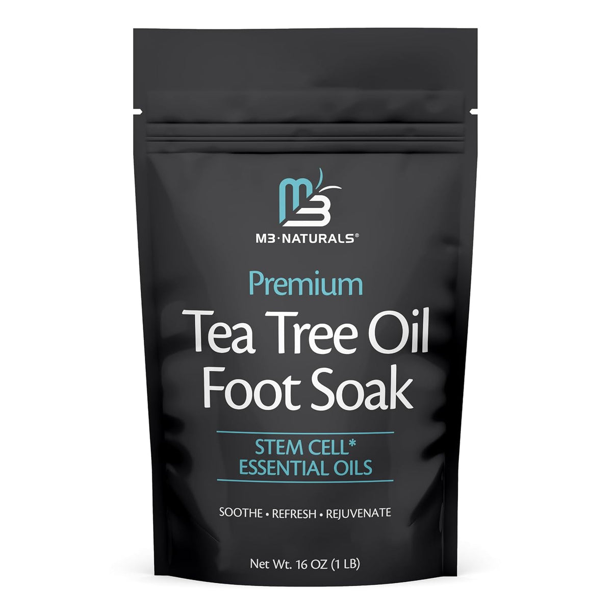 Soothing Tea Tree Oil Foot Soak with Stem Cell and Epsom Salt, 16 oz by M3
