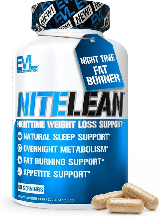 Night Time Fat Burner for Weight Loss Support - Belly Fat Burner for Men & Women with Green Tea and White Kidney Bean Extract - Nighttime Metabolism Booster & Sleep Optimizer to Help Stubborn Fat Loss