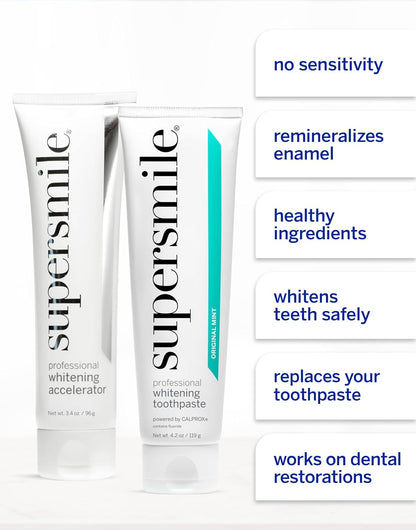 Supersmile Professional Whitening System, Toothpaste + Accelerator, 4.2 Oz