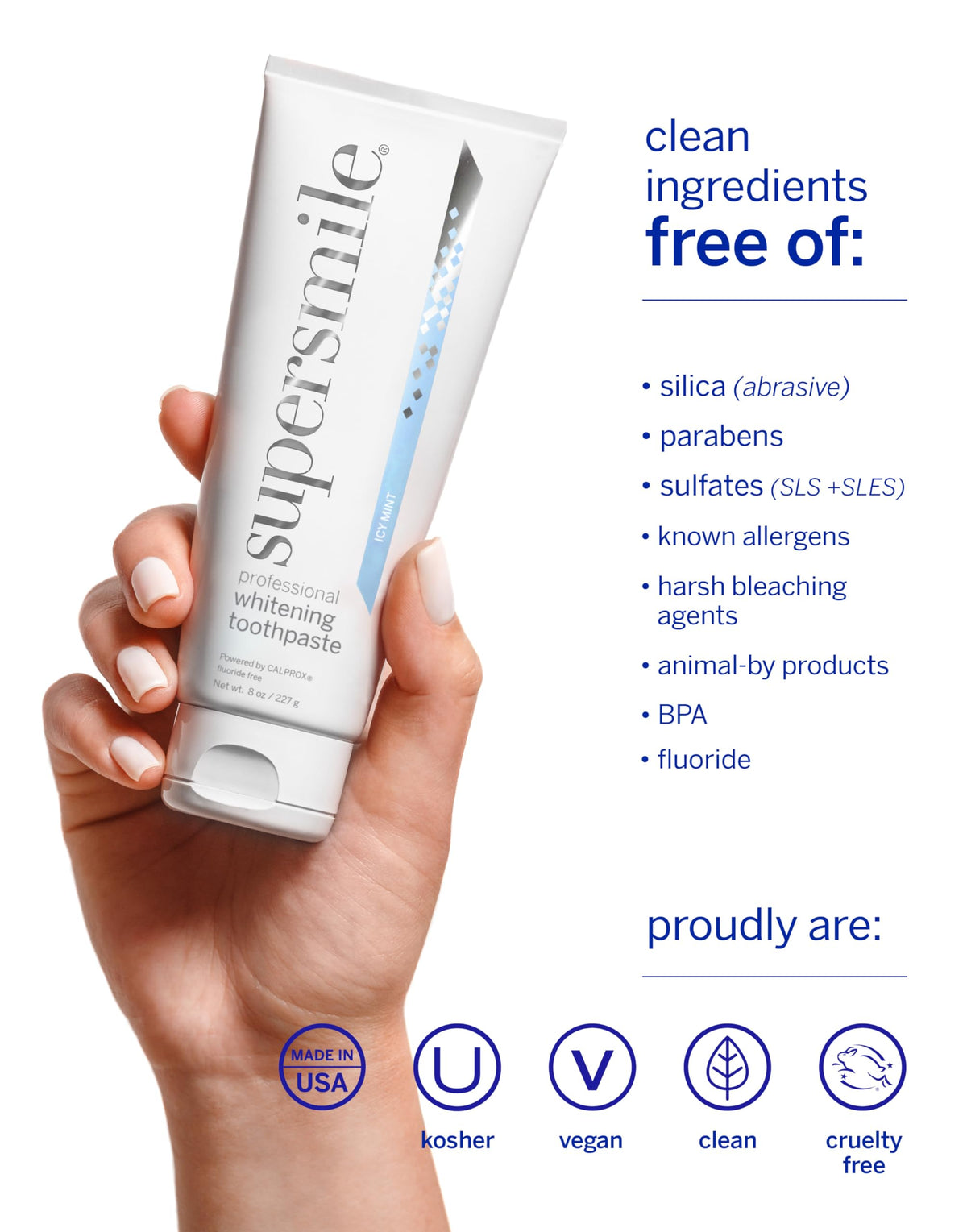 Supersmile Original Mint Whitening Toothpaste, 8 Oz, Whitens 6 Shades